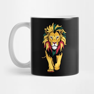 Lion Juneteenth Cool Black History African American Flag Mug